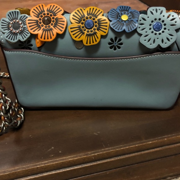 Coach Gorgeous exotic blue purse - Picture 2 of 3